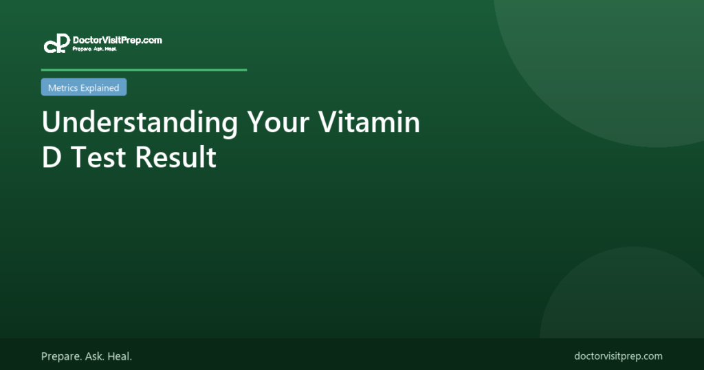 Understanding your vitamin D test result levels