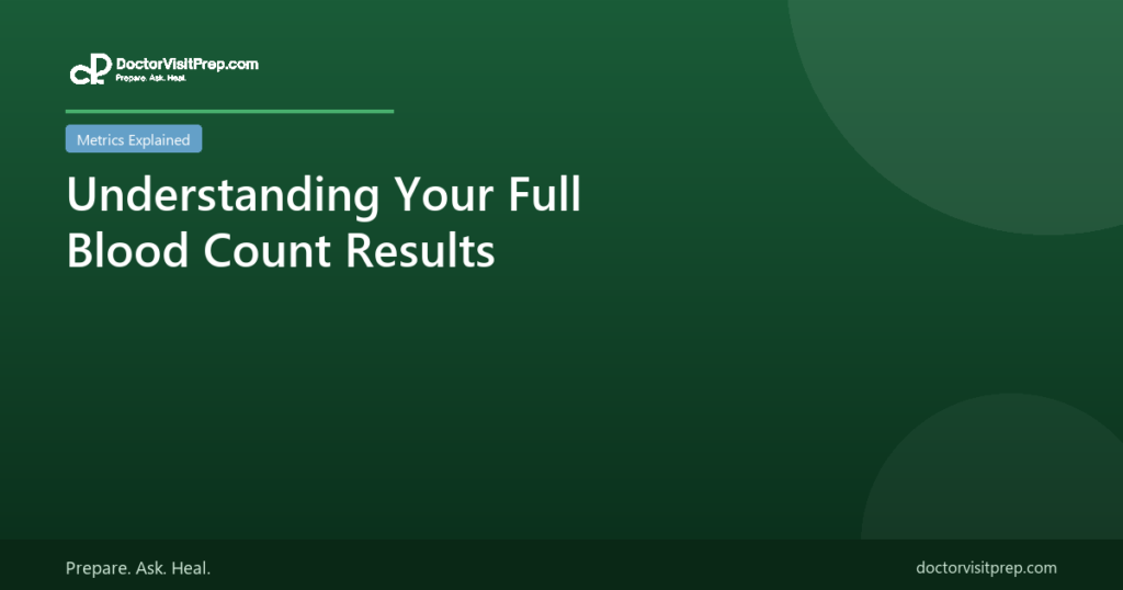 Understanding your full blood count results FBC