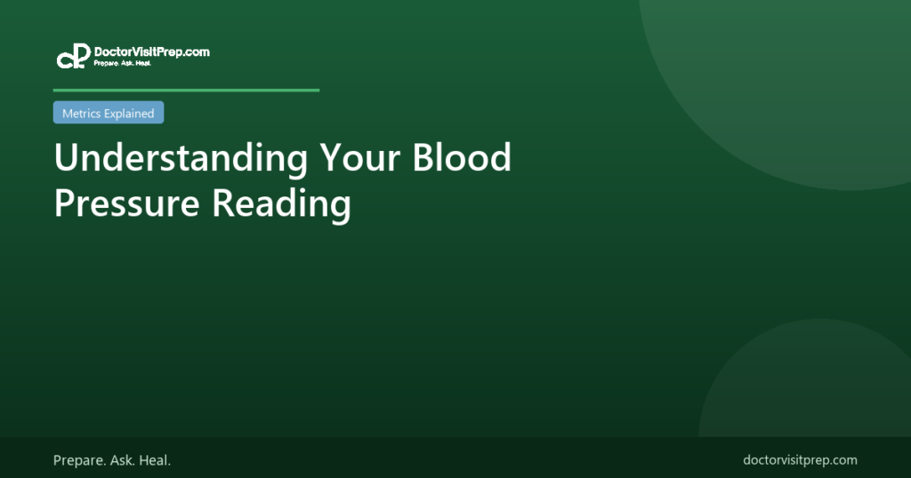 Understanding your blood pressure reading numbers