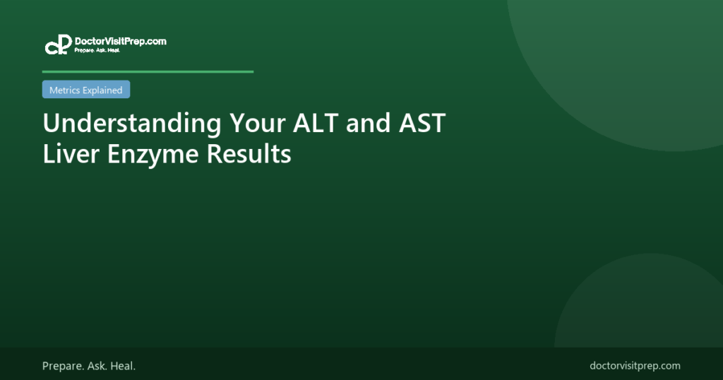 Understanding your ALT and AST liver enzyme results