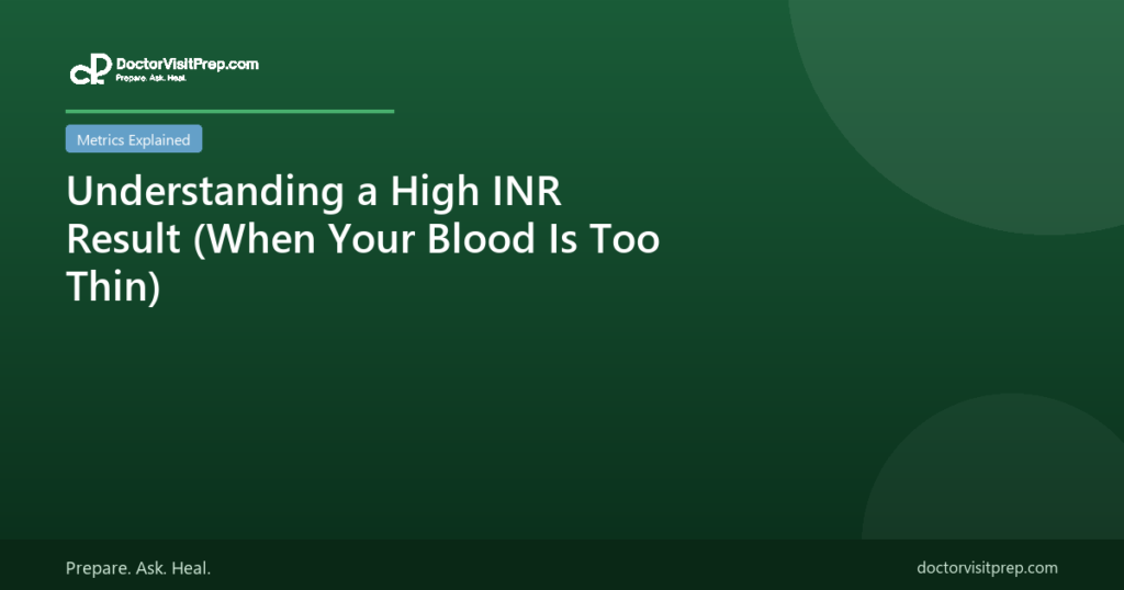 Understanding a High INR Result (When Your Blood Is Too Thin)