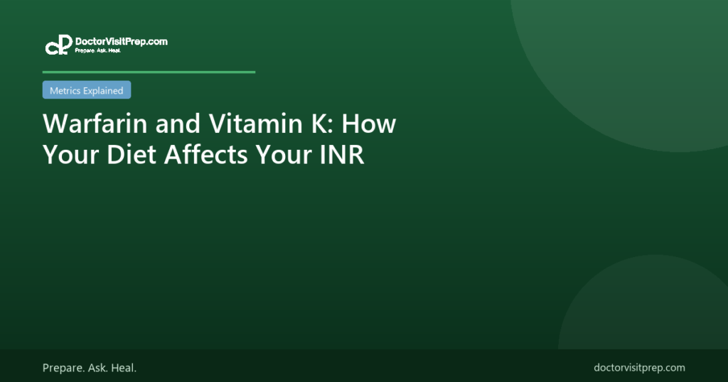 Warfarin and Vitamin K: How Your Diet Affects Your INR