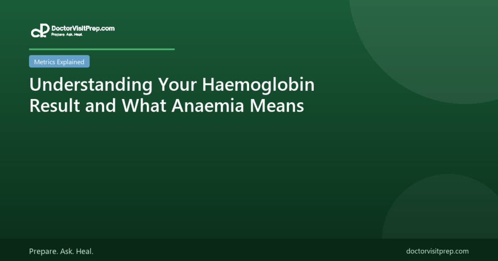 Understanding Your Haemoglobin Result and What Anaemia Means